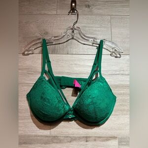 3/$30 La Senza Beyond Sexy Ultimate Plunge Bra 38D green lace